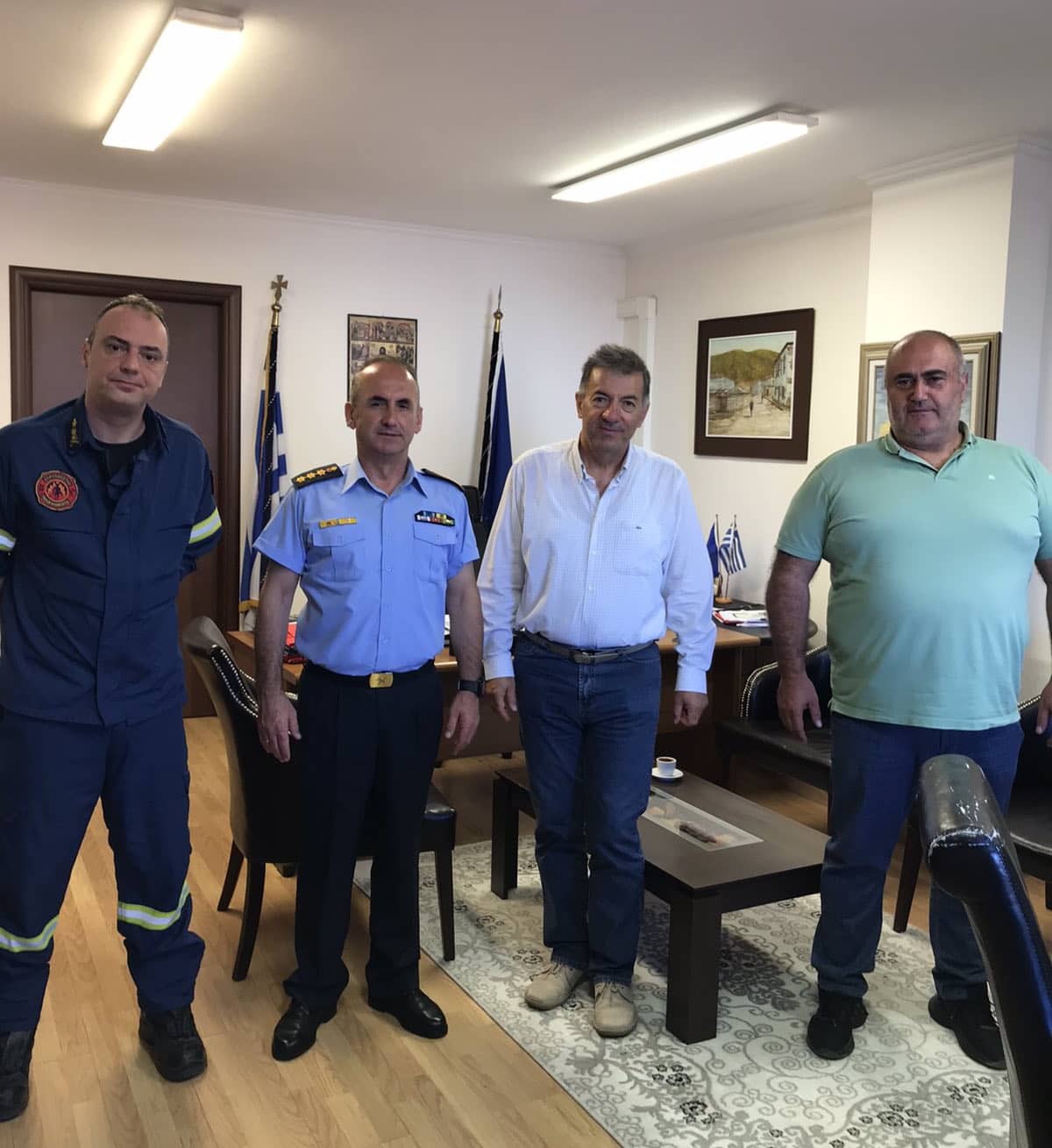 Εθιμοτυπική επίσκεψη στον Δήμαρχο Αμυνταίου από τον νέο Διοικητή Διοίκησης Πυροσβεστικών Υπηρεσιών νομού Κοζάνης