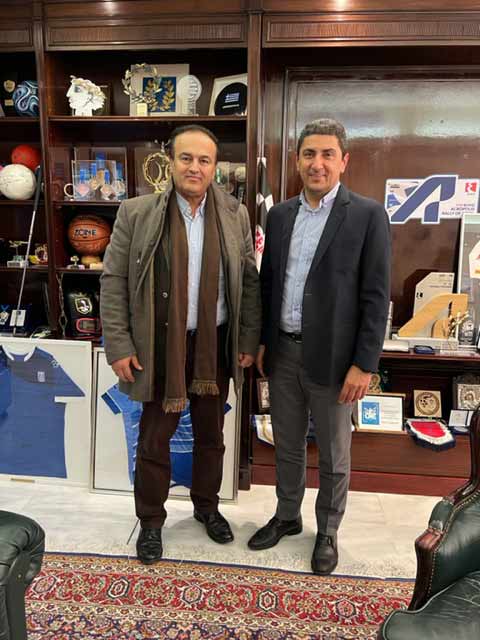 Συνάντηση του βουλευτή Φλώρινας Γ. Αντωνιάδη με τον υφυπουργό Αθλητισμού Λ. Αυγενάκη
