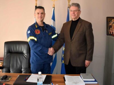 Συνάντηση του Αντιπεριφερειάρχη Φλώρινας Σωτήρη Βόσδου με τον νέο Διοικητή των Πυροσβεστικών Υπηρεσιών Νομού Φλώρινας Ιωάννη Μιαούλη