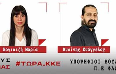 Το ψηφοδέλτιο του ΚΚΕ στην ΠΕ Φλώρινας