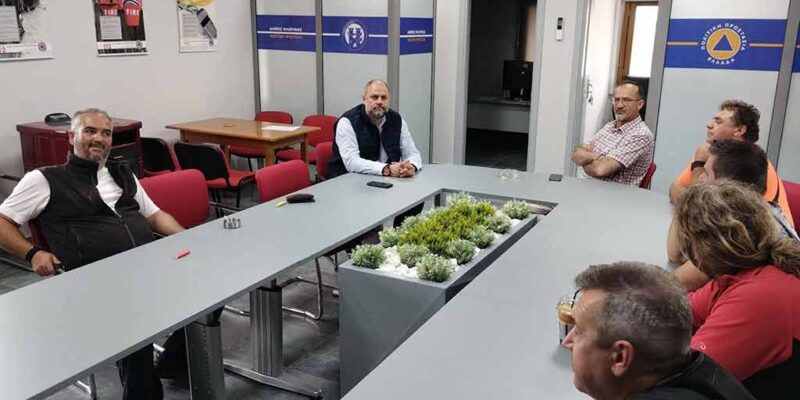 Επίσκεψη Λαζαρου Λαβασίδη στον Τομέα Πολιτικής Προστασίας του Δήμου Φλώρινας