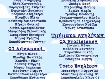 Επιτυχίες κέντρου ξένων γλωσσών ΚΟΡΥΦΗ