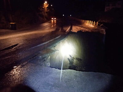 Κατέρρευσε τμήμα του δρόμου Φλώρινας – Καστοριάς