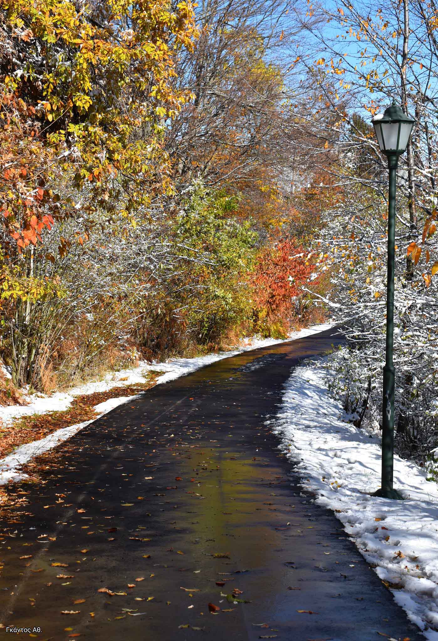 To Πρώτο χιόνι για τον φετινό Χειμώνα στο Νυμφαίο (Φωτογραφίες)