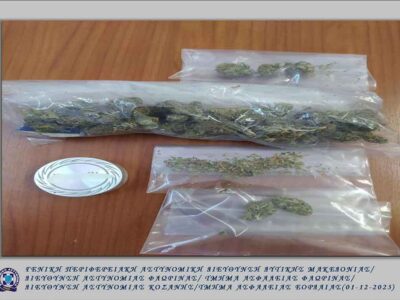 Συνελήφθησαν δύο άτομα σε περιοχή της Πτολεμαΐδας για παράβαση της νομοθεσίας περί προστασίας αρχαιοτήτων και της νομοθεσίας περί ναρκωτικών ουσιών