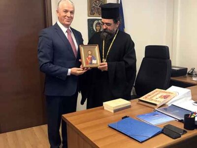 Επίσκεψη του Μητροπολίτη Καστορίας κ.κ. Καλλινίκου στον Δήμο Αμυνταίου