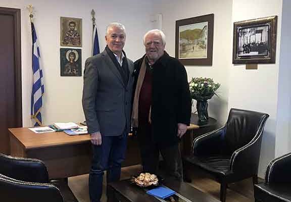 Ο πρώην Δήμαρχος Στέφανος Γιαγκούλης στο Δημαρχείο Αμυνταίου