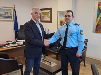 Εθιμοτυπική συνάντηση του Δημάρχου Αμυνταίου με τον Διοικητή του Αστυνομικού Τμήματος Αμυνταίου