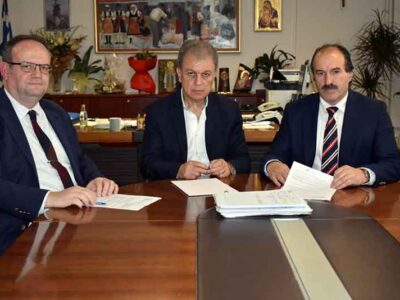 Σύναψη σύμβασης μελέτης αναδασμού αγροκτήματος Μεσοκάμπου στο Διοικητήριο της Π.Ε. Φλώρινας