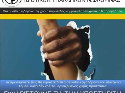 Το νέο Διοικητικό Συμβούλιο του Σωματείου Εμποροϋπαλλήλων και Ιδιωτικών Υπαλλήλων Φλώρινας