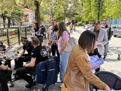 Θερμή υποδοχή των υπ. Ευρωβουλευτών της Νέας Αριστεράς στη Φλώρινα