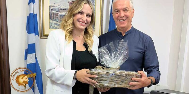 Συνάντηση του Δημάρχου Αμυνταίου Ιωάννη Λιάση, με τη Συντονίστρια του Γραφείου του Πρωθυπουργού στη Θεσσαλονίκη