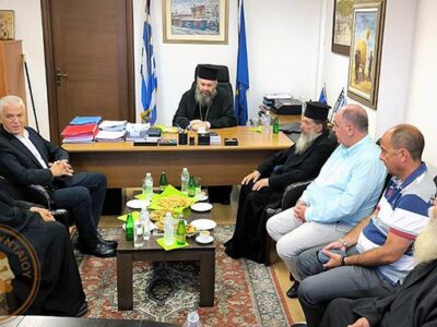 Επίσκεψη του Μητροπολίτη Φλωρίνης, Πρεσπών και Εορδαίας, κ. Ειρηναίου, στο Δήμο Αμυνταίου