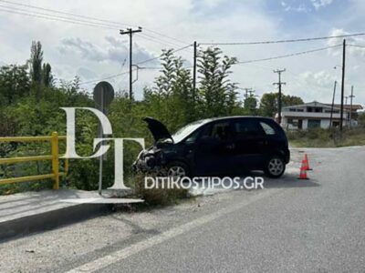 Καστοριά: Αυτοκίνητο συγκρούστηκε με νταλίκα και κατέληξε σε χαντάκι