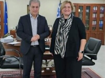 Επίσκεψη της Προέδρου του Επιμελητηρίου Φλώρινας στον Περιφερειάρχη Δυτικής Μακεδονίας, Γιώργο Αμανατίδη