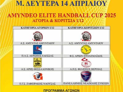 Πασχαλινό Τουρνουά Χάντμπολ τη Μ. Δευτέρα στο Αμύνταιο