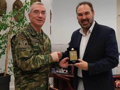 Συνάντηση του Δημάρχου Φλώρινας με τον Διοικητή της 1ης Στρατιάς