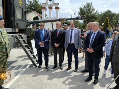 Παρουσία του Δημάρχου Αμυνταίου Ιωάννη Λιάση, ο εορτασμός του Αγίου Γεωργίου στο στρατόπεδο Παπαπέτρου