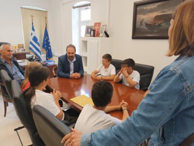 Με μαθητές του 5ου Δημοτικού Σχολείου συναντήθηκε ο Δήμαρχος Φλώρινας