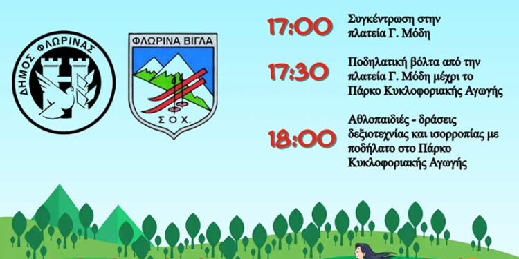 Δράση για την Παγκόσμια Ημέρα Ποδηλάτου από τον Δήμο Φλώρινας και τον Σ.Ο.Χ. Φλώρινας