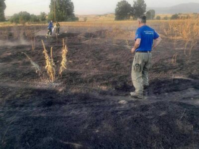 Κατάσβεση πυρκαγιάς στην κοινότητα Ιτέας
