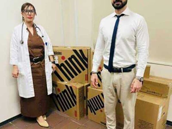 Ευχαριστήριο για τη δωρεά υπερσύγχρονου μηχανογραφικού εξοπλισμού στο Νεφρολογικό Τμήμα