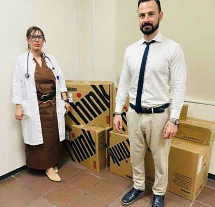 Ευχαριστήριο για τη δωρεά υπερσύγχρονου μηχανογραφικού εξοπλισμού στο Νεφρολογικό Τμήμα