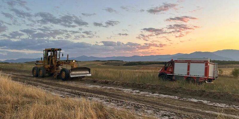Πυρκαγιά σε παραμεθόριο αγροτική περιοχή