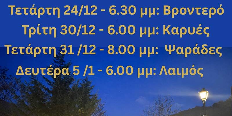 Χριστουγεννιάτικες φωτιές στην Πρέσπα -Πρόγραμμα