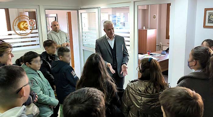 Επίσκεψη μαθητών του 3ου Δημοτικού Σχολείου Αμυνταίου στο Δημαρχείο