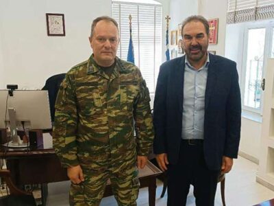 Συνάντηση του Δημάρχου Φλώρινας με τον νέο Διοικητή του 1ου Συντάγματος Πεζικού