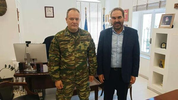 Συνάντηση του Δημάρχου Φλώρινας με τον νέο Διοικητή του 1ου Συντάγματος Πεζικού