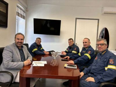 Συνάντηση του Δημάρχου Φλώρινας με τον Διοικητή της Περιφερειακής Πυροσβεστικής Διοίκησης