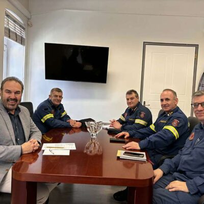 Συνάντηση του Δημάρχου Φλώρινας με τον Διοικητή της Περιφερειακής Πυροσβεστικής Διοίκησης