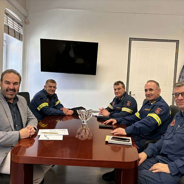 Συνάντηση του Δημάρχου Φλώρινας με τον Διοικητή της Περιφερειακής Πυροσβεστικής Διοίκησης