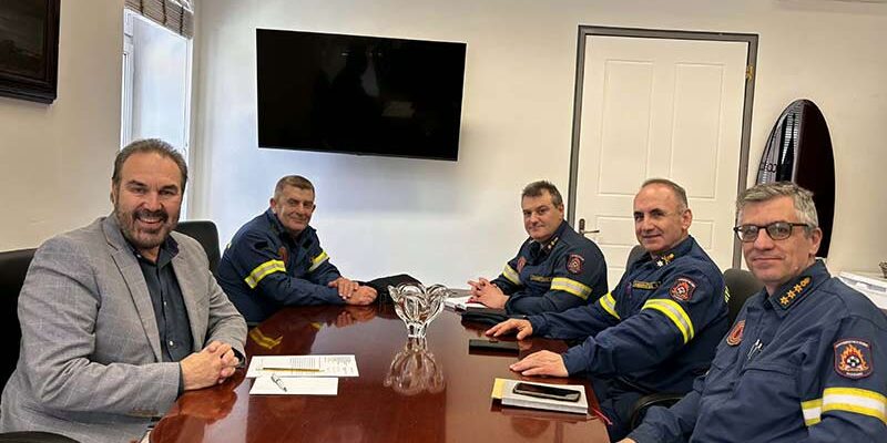 Συνάντηση του Δημάρχου Φλώρινας με τον Διοικητή της Περιφερειακής Πυροσβεστικής Διοίκησης