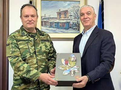 Συνάντηση του Δημάρχου Αμυνταίου Ιωάννη Λιάση με τον νέο Διοικητή του 1ου Συντάγματος Πεζικού Ανέστη Ανέστη