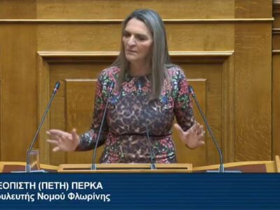 Πέτη Πέρκα: Η κυβέρνηση φροντίζει για τα κέρδη των λίγων και οι πολίτες του νομού Φλώρινας πληρώνουν το τίμημα