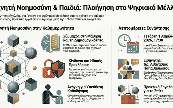 7η Συνάντηση – Σχολείο για Γονείς - Τεχνητή Νοημοσύνη και Παιδιά