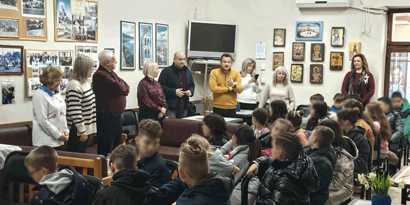 Επίσκεψη του Δημοτικού Σχολείου Φιλώτα στο ΚΑΠΗ Αμυνταίου