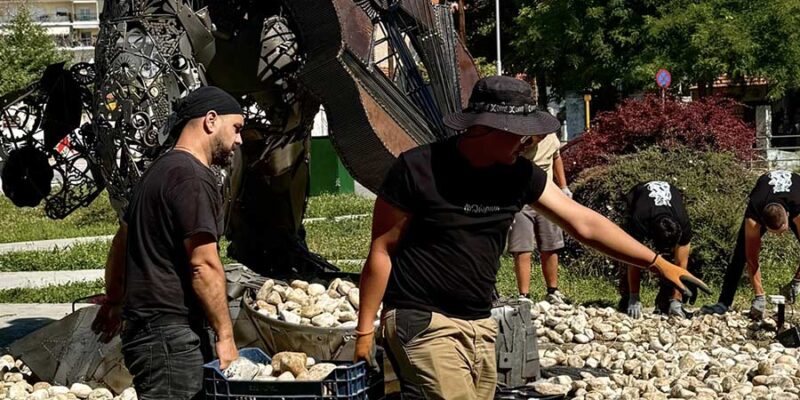 Πρώτη συντήρηση της «Κοντράλτο» του εμβληματικού γλυπτού στην είσοδο της Φλώρινας